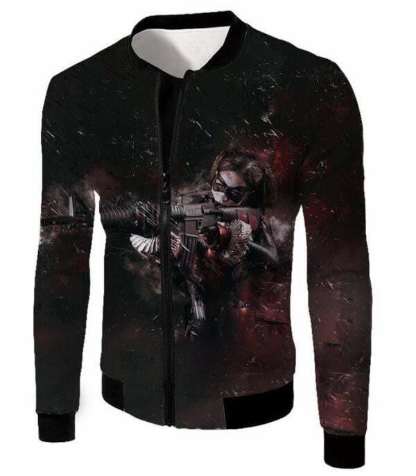 Suicide Squads Harley Quinn Action HD Graphic Hoodie - Jacket