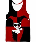 The Animated Villain Harley Quinn Promo Red And Black Hoodie - Tank Top