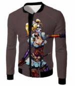 The Super-Hot Clown Villain Harley Quinn Cool Grey Hoodie - Jacket