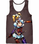 The Super-Hot Clown Villain Harley Quinn Cool Grey Hoodie - Tank Top