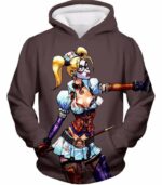 The Super-Hot Clown Villain Harley Quinn Cool Grey Zip Up Hoodie - Hoodie