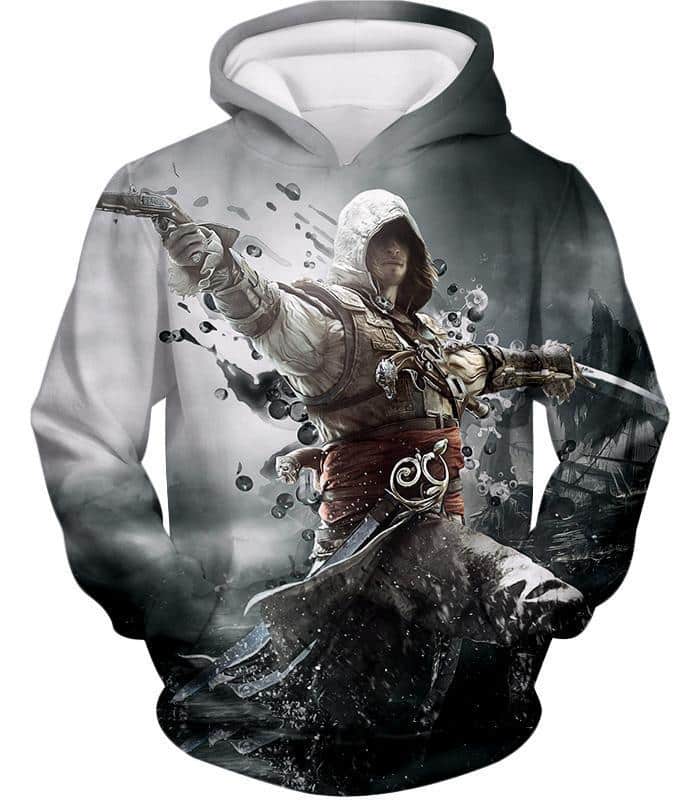 Assassin's Creed Black Flag Hero Edward James Kenway Cool Action Hoodie - Hoodie