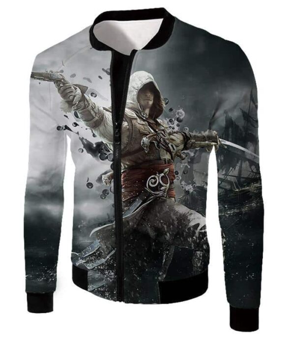 Assassin's Creed Black Flag Hero Edward James Kenway Cool Action Hoodie - Jacket