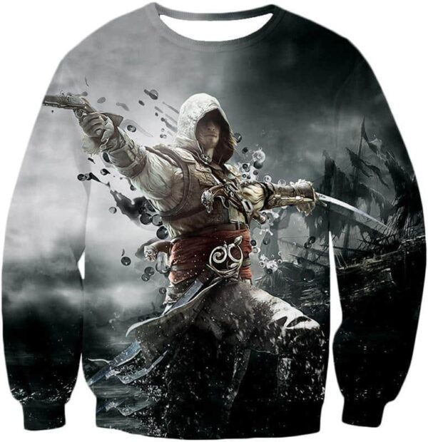 Assassin's Creed Black Flag Hero Edward James Kenway Cool Action Hoodie - Sweatshirt