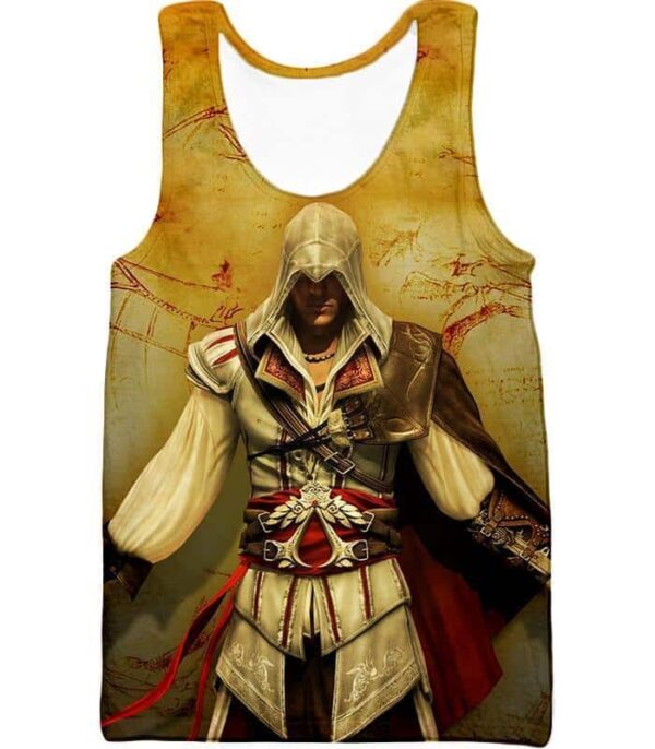 Assassin's Creed Cool Ezio Firenze Graphic Promo Hoodie - Tank Top