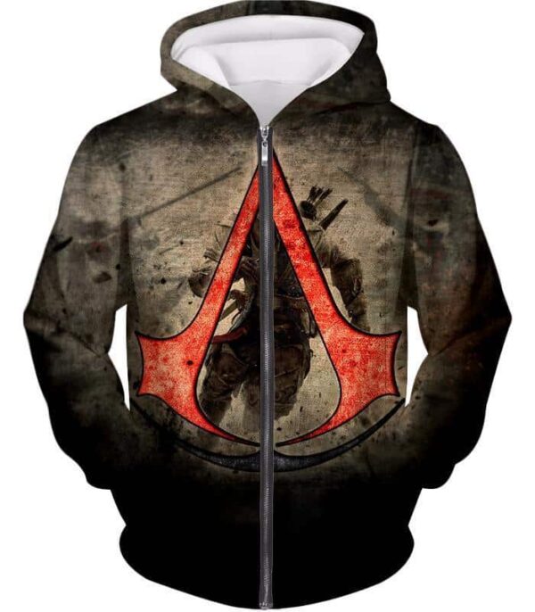 Assassin's Creed III Logo Promo Graphic Hoodie - Zip Up Hoodie