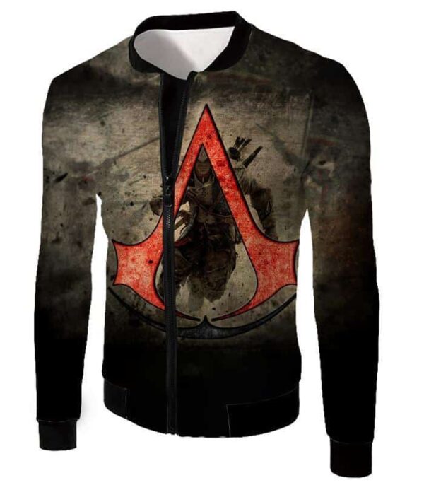 Assassin's Creed III Logo Promo Graphic Zip Up Hoodie - Jacket