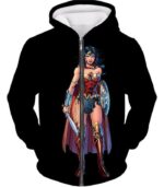 Best Amazonian Wonder woman Cool Black Hoodie - Zip Up Hoodie