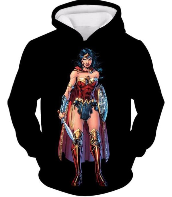 Best Amazonian Wonder woman Cool Black Zip Up Hoodie - Hoodie