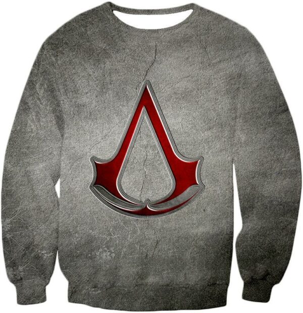 Cool Assassin's Creed Symbol Promo Grey Hoodie - Sweatshirt