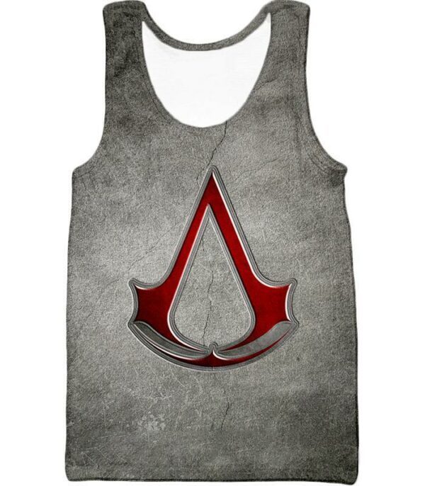 Cool Assassin's Creed Symbol Promo Grey Hoodie - Tank Top