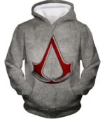 Cool Assassin's Creed Symbol Promo Grey Zip Up Hoodie - Hoodie