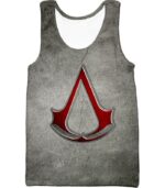 Cool Assassin's Creed Symbol Promo Grey Zip Up Hoodie - Tank Top