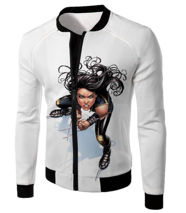 Cool Mutant Clone X-23 Action White Hoodie - Jacket