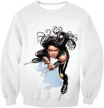 Cool Mutant Clone X-23 Action White Hoodie - Sweatshirt