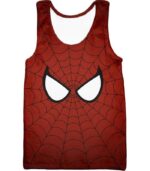 Cool Spider Net Patterned Spidey Eyes Red  Zip Up Hoodie - Tank Top