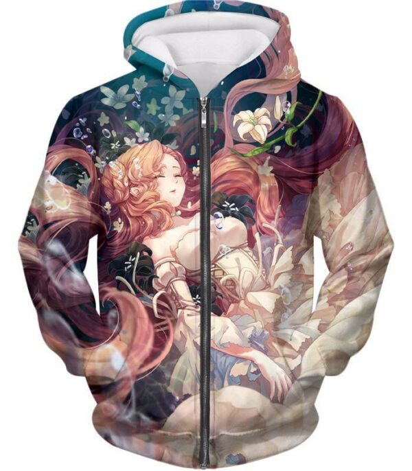 Cute Blonde Haired Anime Beauty Nunnally Vi Britannia Hoodie - Zip Up Hoodie