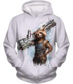 Destoyer  Raccoon Rocket White Hoodie