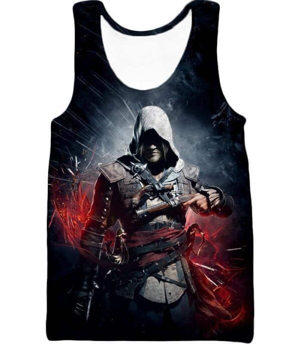 Edward James Kenway Incredible Black Flag Assassin Promo Hoodie - Tank Top