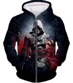 Edward James Kenway Incredible Black Flag Assassin Promo Hoodie - Zip Up Hoodie