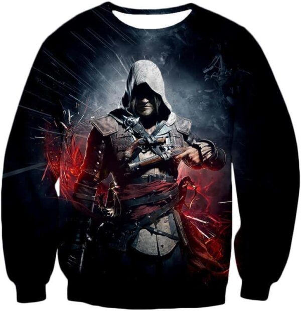 Edward James Kenway Incredible Black Flag Assassin Promo Zip Up Hoodie - Sweatshirt