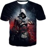 Edward James Kenway Incredible Black Flag Assassin Promo Zip Up Hoodie - T-Shirt