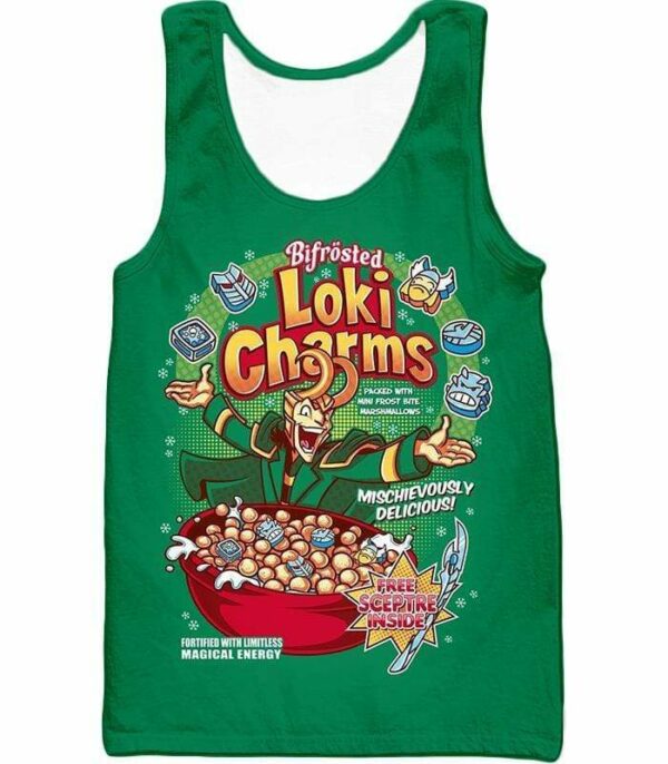 Funny Lokis Cornflakes Advertisement Green Hoodie - Tank Top