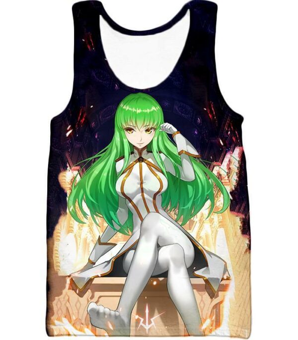 Green Haired Immortal Witch C.C. Anime Poster Hoodie - Tank Top