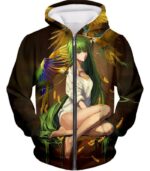 Green Haired Sexy Girl C.C Cool Anime Poster Hoodie - Zip Up Hoodie