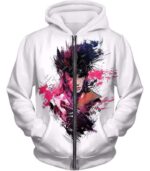 Hero Gambit Cool White Hoodie - Zip Up Hoodie