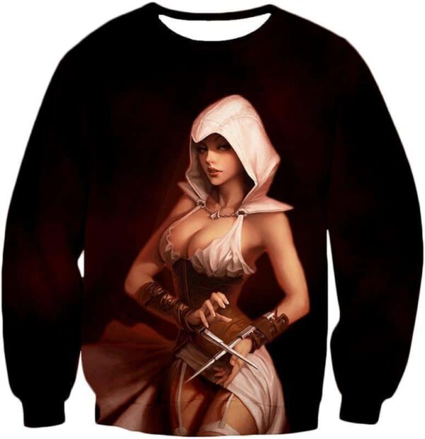 Hot Female Assassin Cool Promo Red Hoodie - Sweatshirt