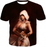 Hot Female Assassin Cool Promo Red Zip Up Hoodie - T-Shirt