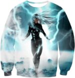 Hot White Haired Animated Storm White Hoodie - Sweatshirt