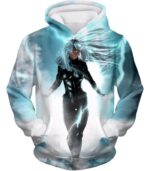 Hot White Haired Animated Storm White Zip Up Hoodie - Hoodie