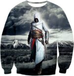 Legendary Assassin Hero Altair Cool Assassin Creed Promo Zip Up Hoodie - Sweatshirt