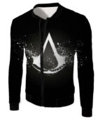 Logo Assassin's Creed Cool Black Zip Up Hoodie - Jacket