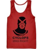 Marvels Ultimate Creation Cyclops Promo Red Hoodie - Tank Top