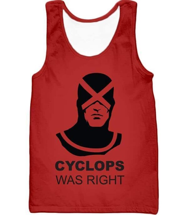 Marvels Ultimate Creation Cyclops Promo Red Hoodie - Tank Top