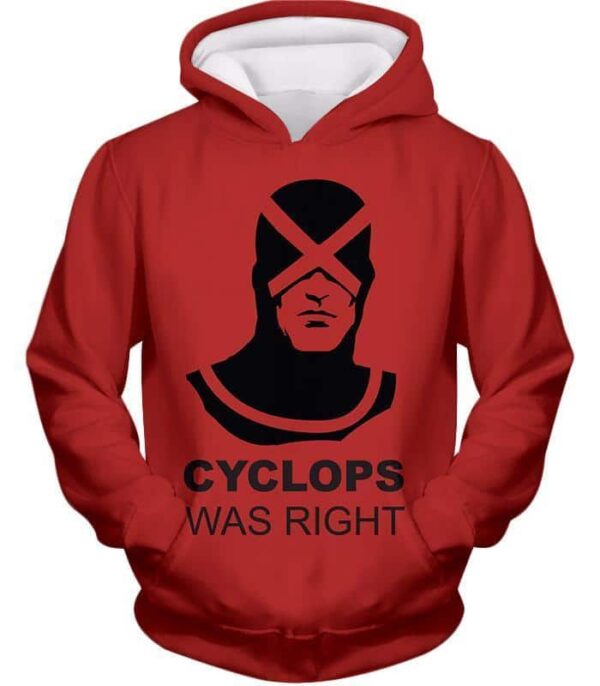 Marvels Ultimate Creation Cyclops Promo Red Zip Up Hoodie - Hoodie