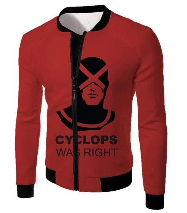 Marvels Ultimate Creation Cyclops Promo Red Zip Up Hoodie - Jacket