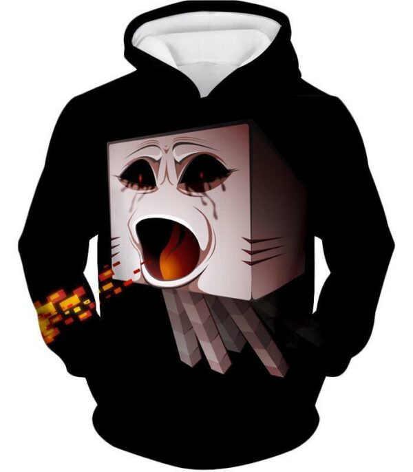 Minecraft Zip Up Hoodie Flying Fire Monster Ghast Zip Up Hoodie - Hoodie