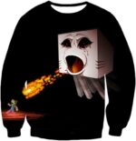 Minecraft Zip Up Hoodie Flying Fire Monster Ghast Zip Up Hoodie - Sweatshirt