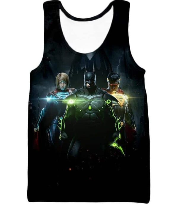 Next Generation Ultimate DC Heroes HD Graphic Black Hoodie - Tank Top