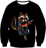 Rocket Raccoon Black Zip Up Hoodie - Sweatshirt