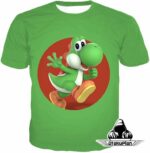 Super Cool Marios Dino Friend Yoshi Promo Green Hoodie - T-Shirt