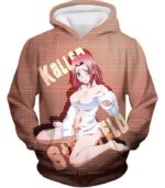 Super Cute Almost Naked Kallen Stadtfeld Brick Patterned Hoodie