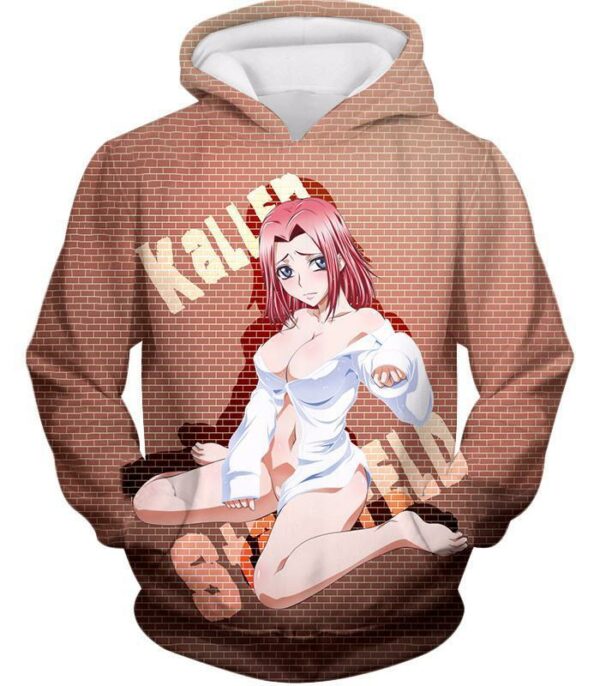 Super Cute Almost Naked Kallen Stadtfeld Brick Patterned Zip Up Hoodie - Hoodie