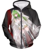 Super Sexy C.C. The Witch Of Britannia Anime Promo Hoodie - Zip Up Hoodie