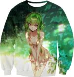 Super Sexy Green Haired Anime Girl C.C Cool Promo Zip Up Hoodie - Sweatshirt