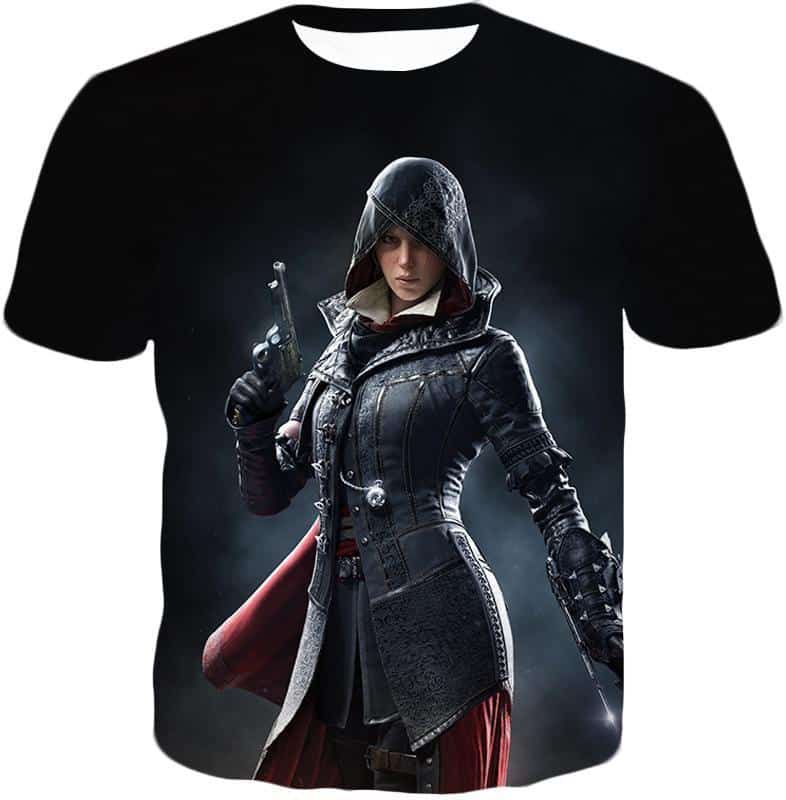 Syndicate Female Assassin Evie Frye Cool Black Hoodie - T-Shirt